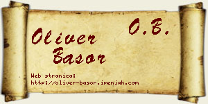 Oliver Basor vizit kartica
